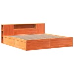 vidaXL Cadru de pat fără saltea, maro ceruit 200x200 cm lemn masiv pin