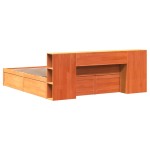 vidaXL Cadru de pat fără saltea, maro ceruit 200x200 cm lemn masiv pin