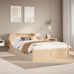 vidaXL Cadru de pat fără saltea, 150x200 cm, lemn masiv pin vidaXL Cadru de pat fără saltea, 150x200 cm, lemn masiv pin