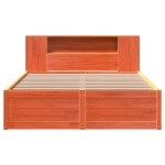 vidaXL Cadru de pat fără saltea, maro ceruit 140x200 cm lemn masiv pin vidaXL Cadru de pat fără saltea, maro ceruit 140x200 cm lemn masiv pin
