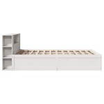 vidaXL Cadru de pat fără saltea, alb, 120x200 cm, lemn masiv pin vidaXL Cadru de pat fără saltea, alb, 120x200 cm, lemn masiv pin
