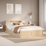 vidaXL Cadru de pat fără saltea, 135x190 cm, lemn masiv de pin vidaXL Cadru de pat fără saltea, 135x190 cm, lemn masiv de pin