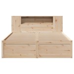 vidaXL Cadru de pat fără saltea, 135x190 cm, lemn masiv de pin vidaXL Cadru de pat fără saltea, 135x190 cm, lemn masiv de pin