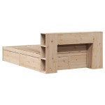 vidaXL Cadru de pat fără saltea, 135x190 cm, lemn masiv de pin vidaXL Cadru de pat fără saltea, 135x190 cm, lemn masiv de pin