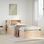 vidaXL Cadru de pat fără saltea, 75x190 cm, lemn masiv de pin