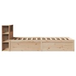 vidaXL Cadru de pat fără saltea, 75x190 cm, lemn masiv de pin