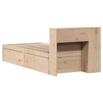vidaXL Cadru de pat fără saltea, 75x190 cm, lemn masiv de pin