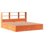 vidaXL Cadru de pat fără saltea, maro ceruit 200x200 cm lemn masiv pin