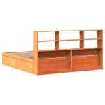 vidaXL Cadru de pat fără saltea, maro ceruit 200x200 cm lemn masiv pin