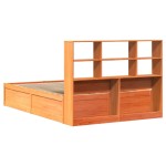 vidaXL Cadru de pat fără saltea, maro ceruit 150x200 cm lemn masiv pin vidaXL Cadru de pat fără saltea, maro ceruit 150x200 cm lemn masiv pin