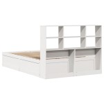 vidaXL Cadru de pat fără saltea, alb, 140x190 cm, lemn masiv de pin vidaXL Cadru de pat fără saltea, alb, 140x190 cm, lemn masiv de pin