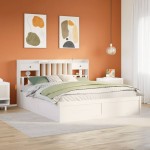 vidaXL Cadru de pat fără saltea, alb, 180x200 cm, lemn masiv pin vidaXL Cadru de pat fără saltea, alb, 180x200 cm, lemn masiv pin