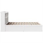 vidaXL Cadru de pat fără saltea, alb, 150x200 cm, lemn masiv pin vidaXL Cadru de pat fără saltea, alb, 150x200 cm, lemn masiv pin