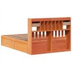 vidaXL Cadru de pat fără saltea, maro ceruit 150x200 cm lemn masiv pin vidaXL Cadru de pat fără saltea, maro ceruit 150x200 cm lemn masiv pin