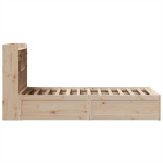 vidaXL Cadru de pat fără saltea, 75x190 cm, lemn masiv de pin