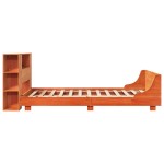 vidaXL Cadru de pat fără saltea, maro ceruit 140x200 cm lemn masiv pin vidaXL Cadru de pat fără saltea, maro ceruit 140x200 cm lemn masiv pin