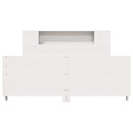 vidaXL Cadru de pat fără saltea, alb, 140x190 cm, lemn masiv de pin