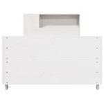 vidaXL Cadru de pat fără saltea, alb, 75x190 cm, lemn masiv de pin