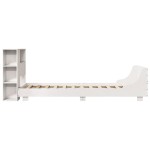 vidaXL Cadru de pat fără saltea, alb, 75x190 cm, lemn masiv de pin