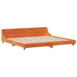 vidaXL Cadru de pat fără saltea, maro ceruit 200x200 cm lemn masiv pin vidaXL Cadru de pat fără saltea, maro ceruit 200x200 cm lemn masiv pin
