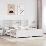 vidaXL Cadru de pat fără saltea, alb, 180x200 cm, lemn masiv pin vidaXL Cadru de pat fără saltea, alb, 180x200 cm, lemn masiv pin