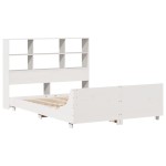 vidaXL Cadru de pat fără saltea, alb, 120x200 cm, lemn masiv pin vidaXL Cadru de pat fără saltea, alb, 120x200 cm, lemn masiv pin