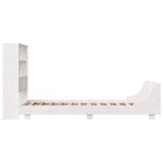 vidaXL Cadru de pat fără saltea, alb, 90x200 cm, lemn masiv pin