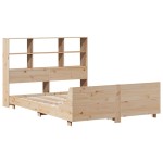 vidaXL Cadru de pat fără saltea, 140x190 cm, lemn masiv de pin