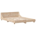 vidaXL Cadru de pat fără saltea, 140x190 cm, lemn masiv de pin