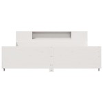 vidaXL Cadru de pat fără saltea, alb, 200x200 cm, lemn masiv pin