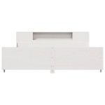 vidaXL Cadru de pat fără saltea, alb, 180x200 cm, lemn masiv pin
