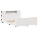 vidaXL Cadru de pat fără saltea, alb, 120x200 cm, lemn masiv pin vidaXL Cadru de pat fără saltea, alb, 120x200 cm, lemn masiv pin