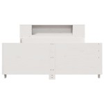 vidaXL Cadru de pat fără saltea, alb, 140x190 cm, lemn masiv de pin