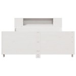 vidaXL Cadru de pat fără saltea, alb, 120x190 cm, lemn masiv pin