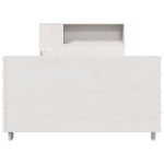 vidaXL Cadru de pat fără saltea, alb, 75x190 cm, lemn masiv de pin