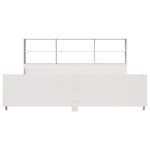 vidaXL Pat cu bibliotecă fără saltea, alb, 180x200 cm, lemn masiv