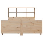 vidaXL Pat cu bibliotecă fără saltea, 150x200 cm, lemn masiv