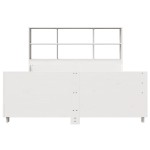 vidaXL Pat cu bibliotecă fără saltea, alb, 140x200 cm, lemn masiv