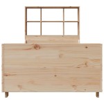 vidaXL Pat cu bibliotecă fără saltea, 90x200 cm, lemn masiv vidaXL Pat cu bibliotecă fără saltea, 90x200 cm, lemn masiv