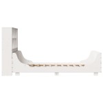 vidaXL Pat cu bibliotecă fără saltea, alb, 90x190 cm, lemn masiv