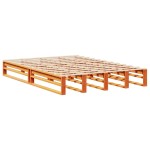 vidaXL Pat cu bibliotecă fără saltea, maro, 120x200 cm, lemn masiv vidaXL Pat cu bibliotecă fără saltea, maro, 120x200 cm, lemn masiv