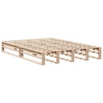 vidaXL Pat cu bibliotecă fără saltea, 150x200 cm, lemn masiv
