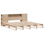 vidaXL Pat cu bibliotecă fără saltea, 180x200 cm, lemn masiv