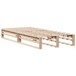 vidaXL Pat cu bibliotecă fără saltea, 90x200 cm, lemn masiv vidaXL Pat cu bibliotecă fără saltea, 90x200 cm, lemn masiv