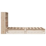 vidaXL Pat cu bibliotecă fără saltea, 90x200 cm, lemn masiv vidaXL Pat cu bibliotecă fără saltea, 90x200 cm, lemn masiv