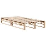 vidaXL Pat cu bibliotecă fără saltea, 100x200 cm, lemn masiv