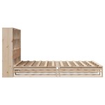 vidaXL Pat cu bibliotecă fără saltea, 120x200 cm, lemn masiv vidaXL Pat cu bibliotecă fără saltea, 120x200 cm, lemn masiv