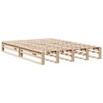 vidaXL Pat cu bibliotecă fără saltea, 150x200 cm, lemn masiv