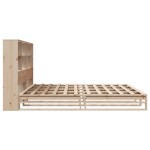 vidaXL Pat cu bibliotecă fără saltea, 180x200 cm, lemn masiv