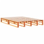 vidaXL Pat cu bibliotecă fără saltea maro 150x200 cm lemn masiv de pin